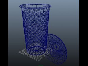 plastic cloth bucket 3D 模型
