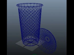 plastic cloth bucket 3D Model
