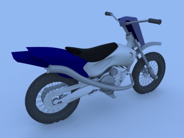 basic motor bike 3D Model .c4d .max .obj .3ds .fbx .stl .blend 