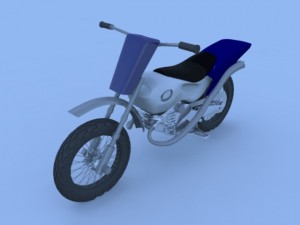 basic motor bike 3D Model