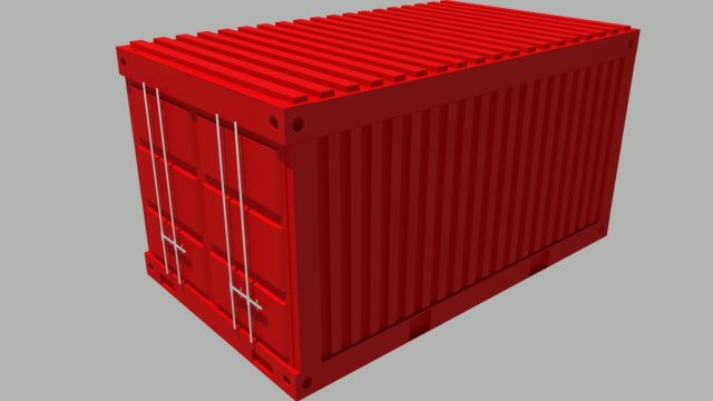 shipping container 3D Model .c4d .max .obj .3ds .fbx .stl .blend 