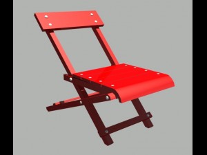 african relaxing chair 3D Model