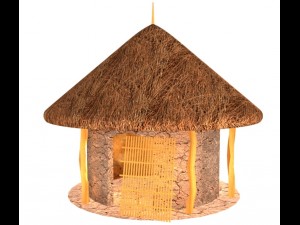 african traditional hut 3D Model