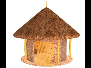 afrykańska tradycyjna chata Model 3D