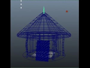 african traditional hut 3D Model