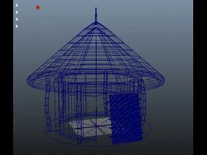 african traditional hut 3D Model
