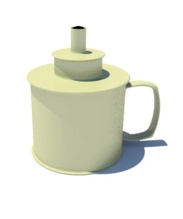 hand held kerosene lamp 3D Model .c4d .max .obj .3ds .fbx .stl .blend