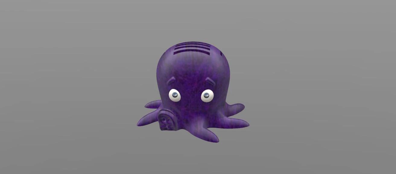 octopus original stand for micro sd sd card 3D Print Model .c4d .max .obj .3ds .fbx .stl .blend