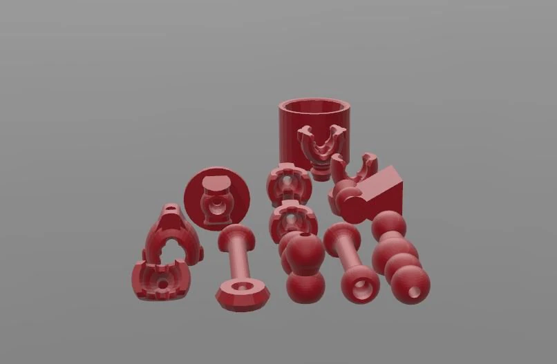 v&aacute;rios suportes para impress&atilde;o 3D Modelo de Impressão 3D .c4d .max .obj .3ds .fbx .stl .blend 