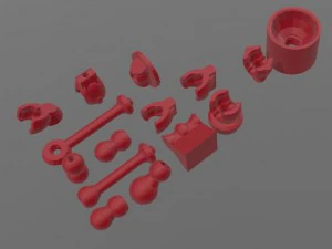 v&aacute;rios suportes para impress&atilde;o 3D Modelo de Impressão 3D