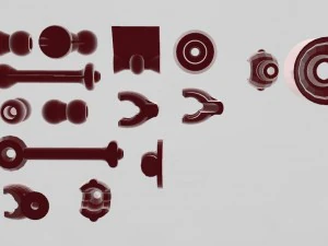 v&aacute;rios suportes para impress&atilde;o 3D Modelo de Impressão 3D