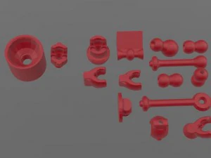 v&aacute;rios suportes para impress&atilde;o 3D Modelo de Impressão 3D