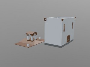 a collapsible model of the house Modello di stampa 3D