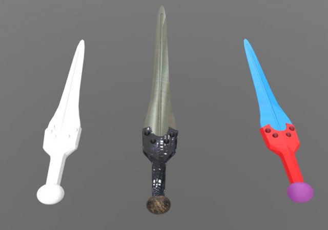ancient sword 3D 打印模型 .c4d .max .obj .3ds .fbx .stl .blend 