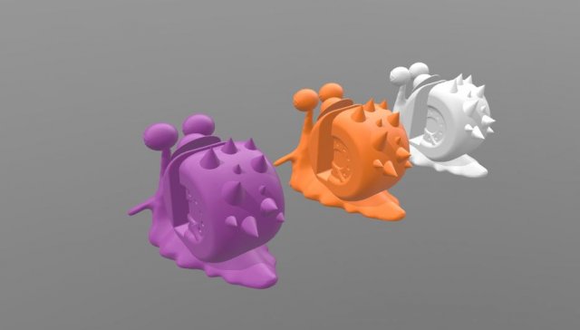 snail phone stand 3D 打印模型 .c4d .max .obj .3ds .fbx .stl .blend 