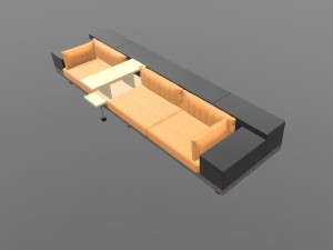 sofa modular prefabricated 3D Model