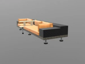 sof&aacute; modular pr&eacute;-fabricado Modelo 3D