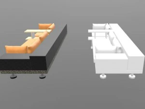 sof&aacute; modular pr&eacute;-fabricado Modelo 3D