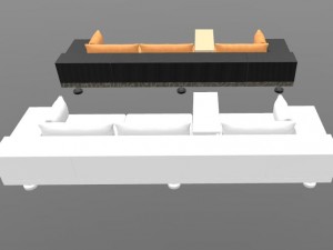 sofa modular prefabricated 3D Model