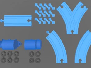 set rail road 3D Print Model