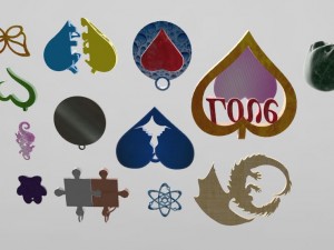 stylish pendants 13 pieces Modelo de Impressão 3D