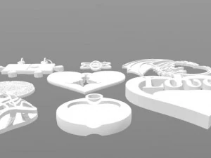 stylish pendants 13 pieces 3D Print Model