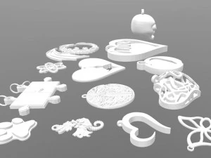 stylish pendants 13 pieces 3D Print Model