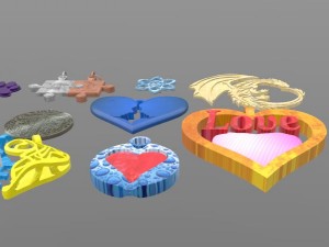 stylish pendants 13 pieces Modelo de Impressão 3D