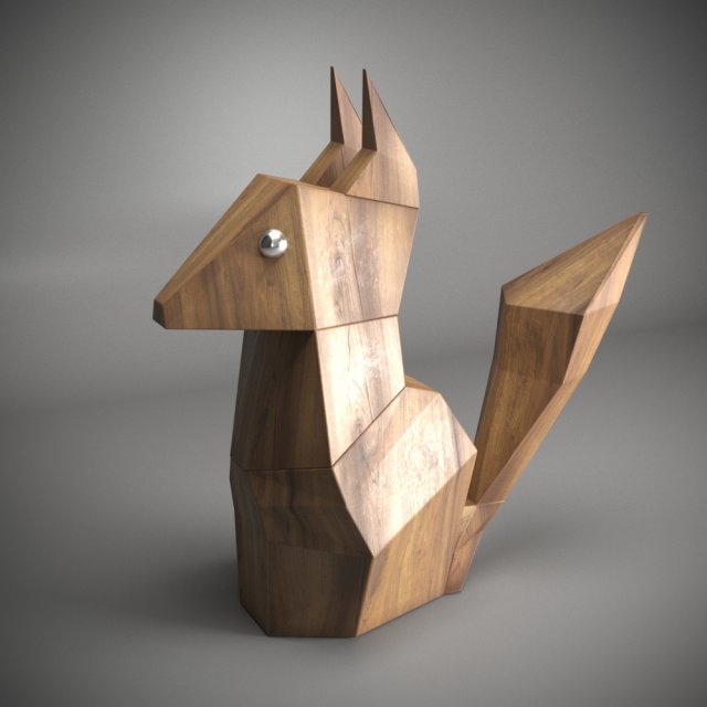 woody chipmunk 3D Model .c4d .max .obj .3ds .fbx .stl .blend 