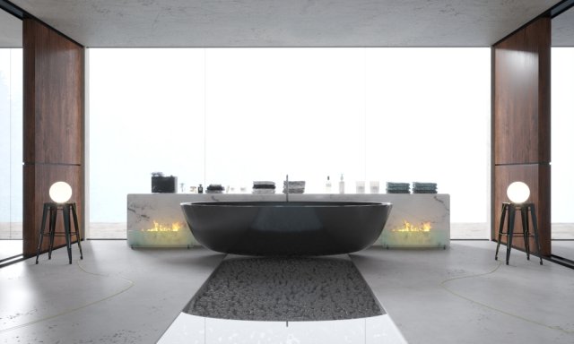 black bath Modello 3D .c4d .max .obj .3ds .fbx .stl .blend