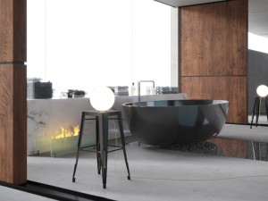 black bath Modello 3D