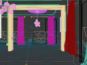 parisian interior scene 3D Model