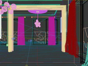 parisian interior scene 3D Model