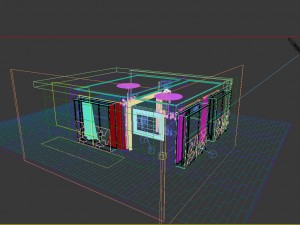 parisian interior scene 3D Model