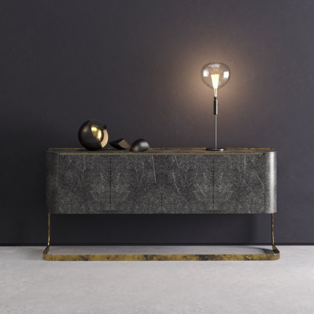 sideboard 3D Model .c4d .max .obj .3ds .fbx .stl .blend 