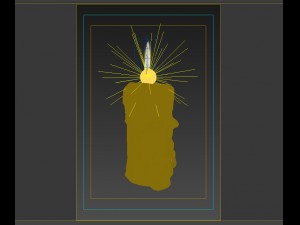 old candle 3D-Modell