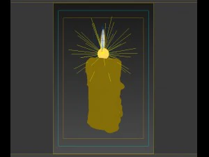 old candle 3D Model
