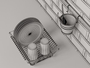 kitchen set Modello 3D