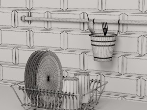 kitchen set Modello 3D