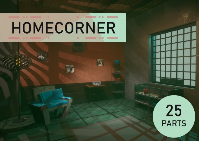 home corner Modelo 3D .c4d .max .obj .3ds .fbx .stl .blend 
