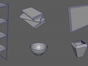 shelf and frames 3D Model