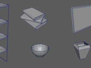 shelf and frames 3D Model