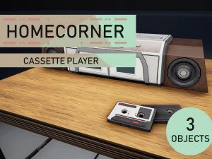 pemutar kaset Model 3D