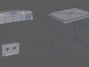 pemutar kaset Model 3D