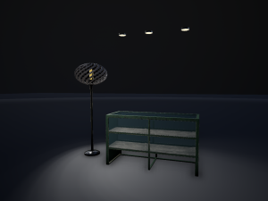 showcase and lamps Modèle 3D