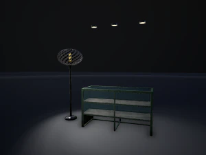showcase and lamps 3D Model
