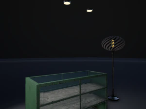 showcase and lamps 3D Model