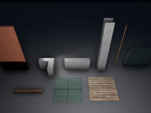 模块化环境资产 3D 模型