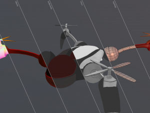 red drone 3D-Modell