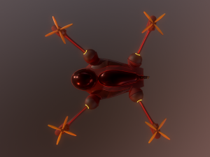 red drone 3D-Modell